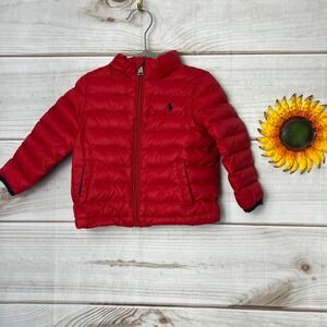 Ralph Lauren Red Lightweight Puffer Jacket 18M Toddler Boy